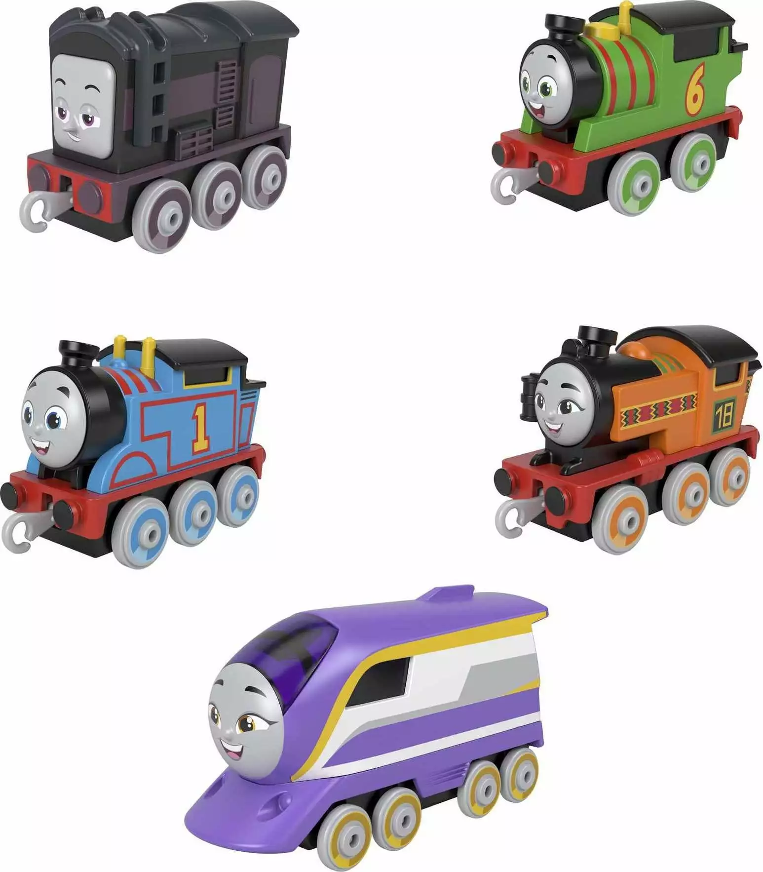 Thomas & Friends Adventures Engine Pack. Set of 5 Push-Along Train Play Vehicles for Preschool Kids