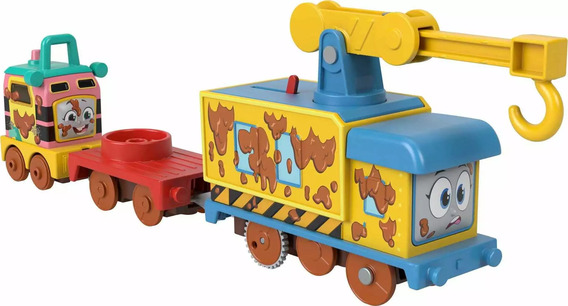 Thomas & Friends Muddy Fix 'Em up Friends Motorized Vehicle Set for Preschool Pretend Play