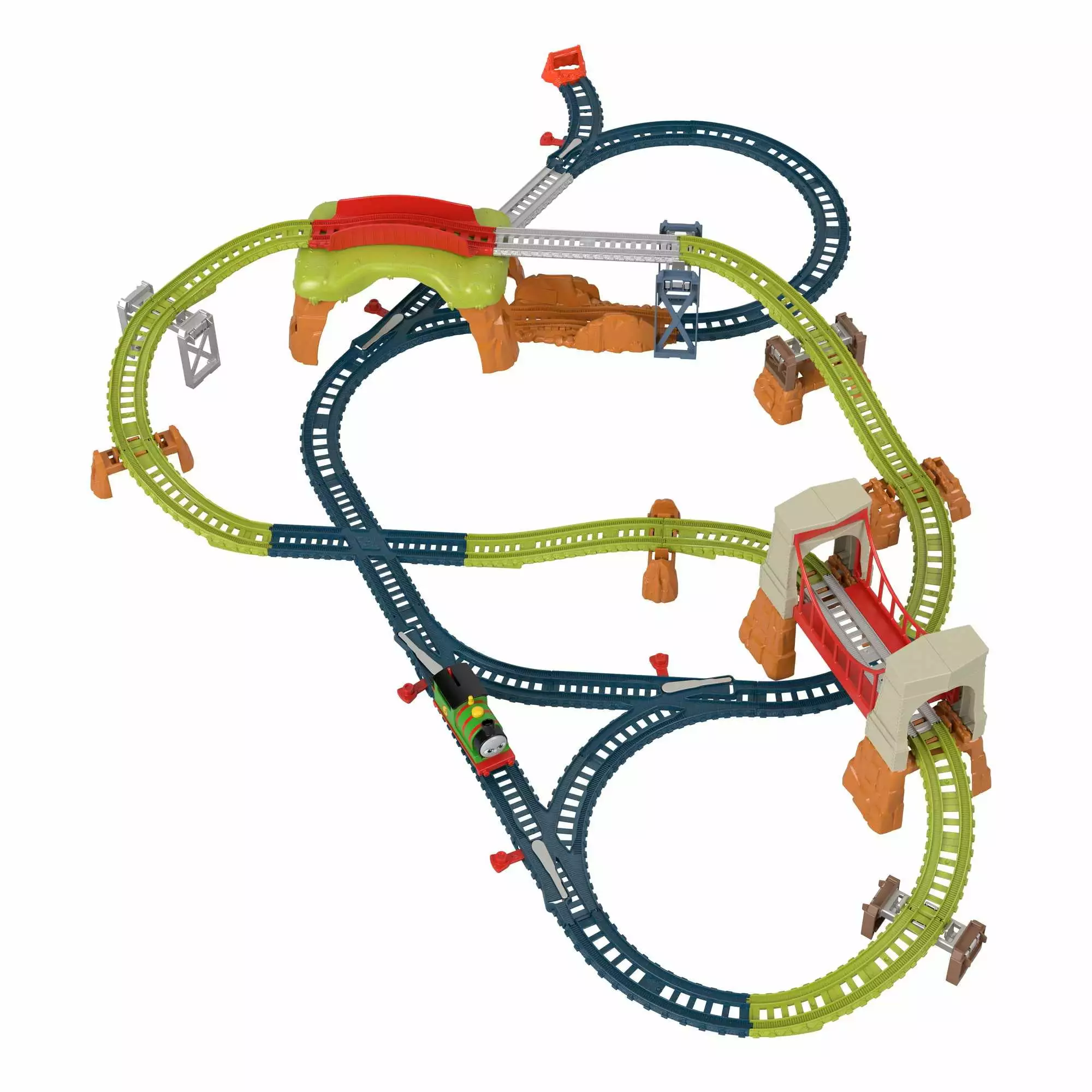 Thomas & Friends Percy 6-in-1 Set with Motorized Percy Train Play Vehicle. Track & Play Pieces