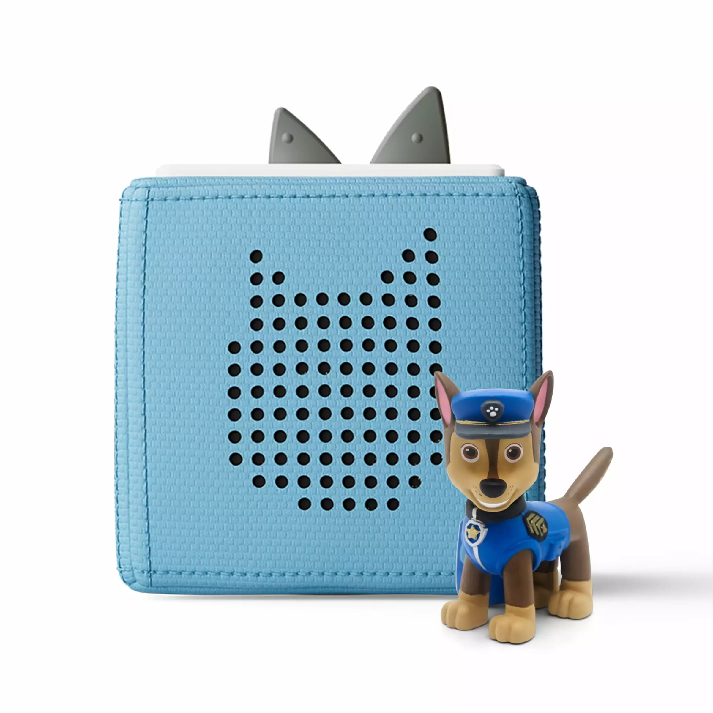 Tonies Paw Patrol Toniebox Audio Player Starter Set with Chase. for Kids 3+. Light Blue. Weight: 3 lbs