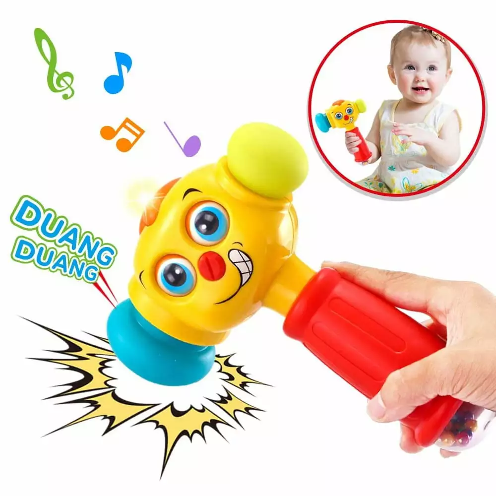 Toys for 1 Year Old Boys Girls Toddlers. Baby Toys 6 to 12 Months Toy Hammer with Music Sound & Light