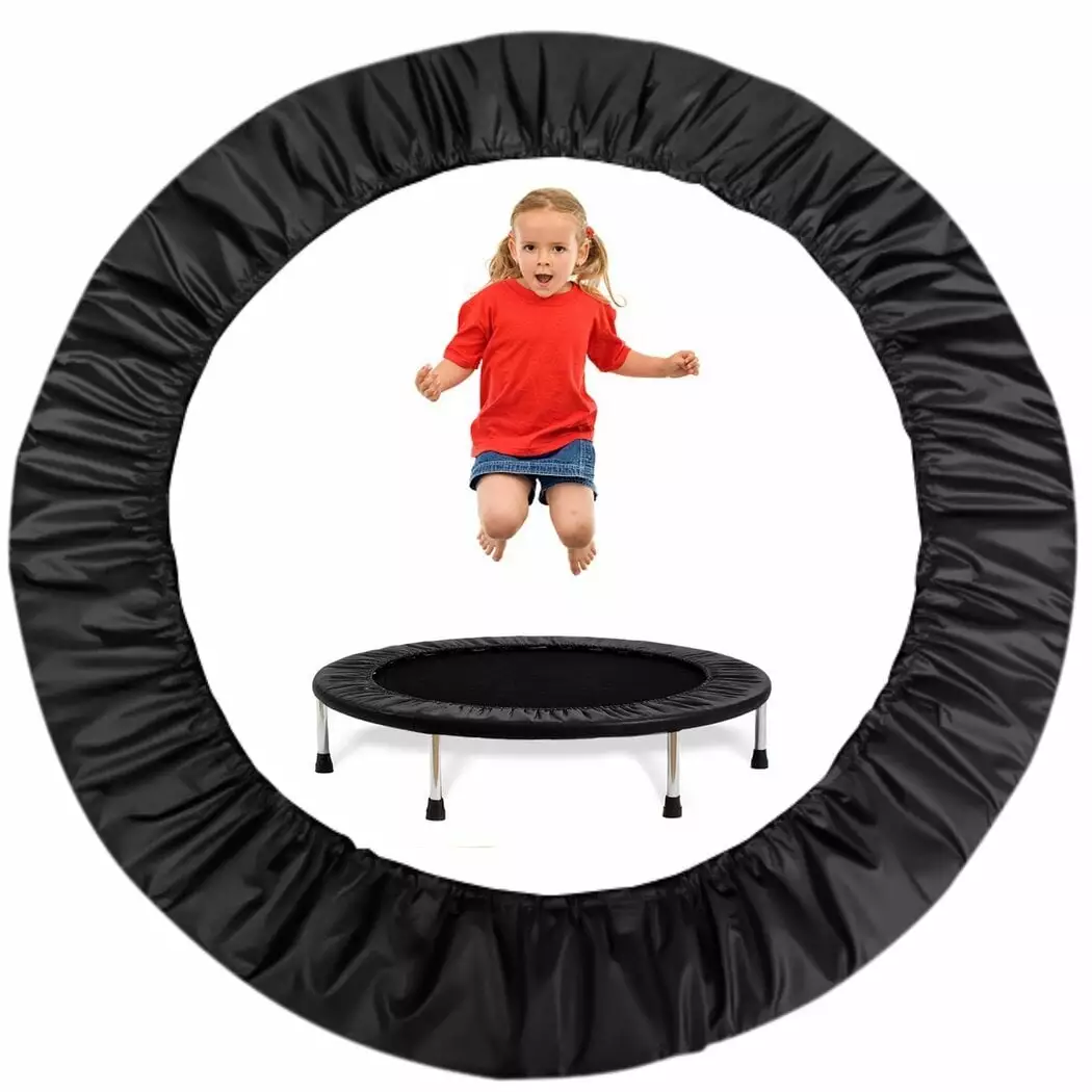 Trampoline Spring Cover Black. Round Trampoline Edge Protector Replacement. 600D Oxford Cloth Optional Cover for Small Trampoline Waterproof Cover for Home Playground