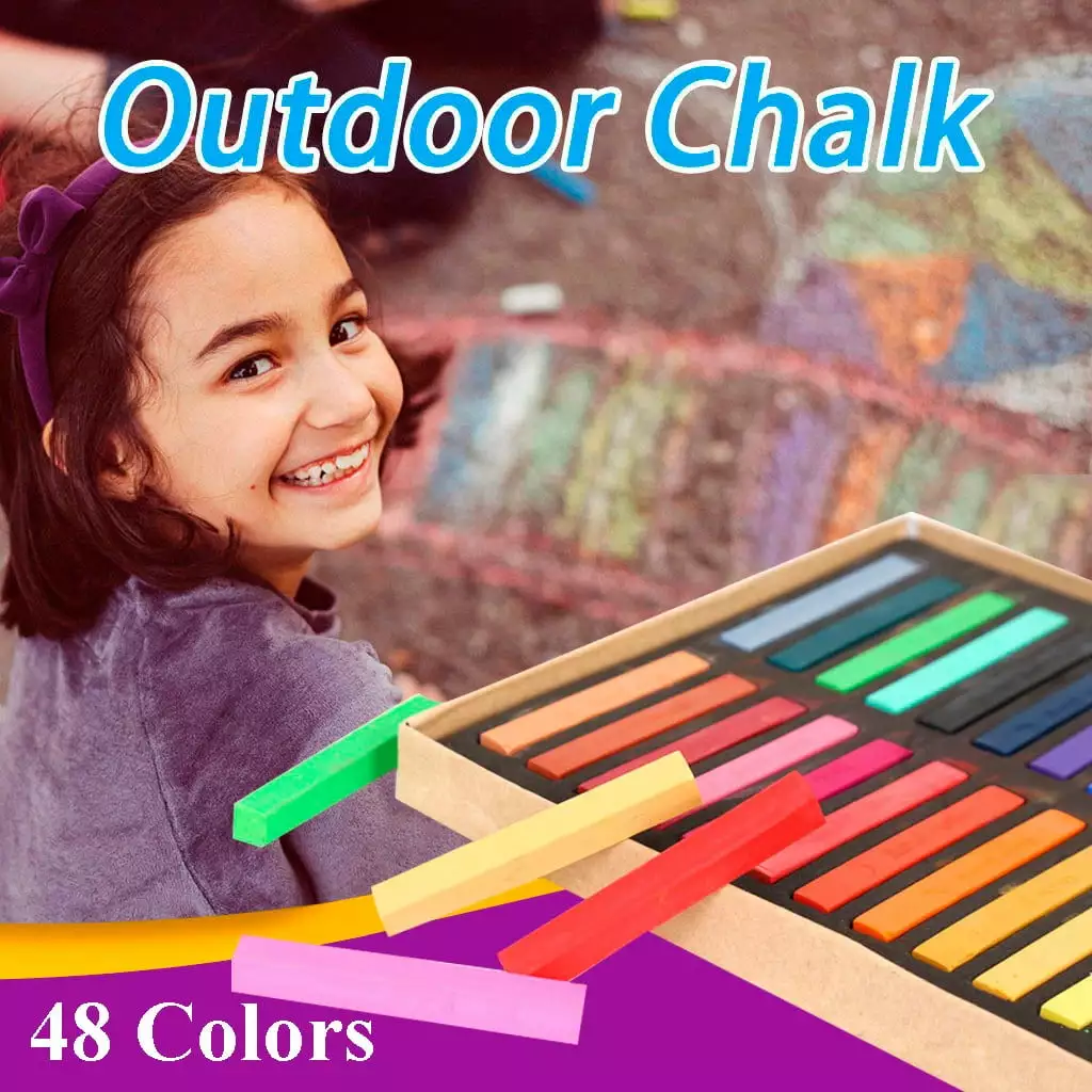 Tswift Master Marley Sidewalk Sticks Various Colors Of Art Floor Chalk 48 Colors A Box. Children Kids Pavements Sticks Assorted Multicolor Colours Art Floor Chalks