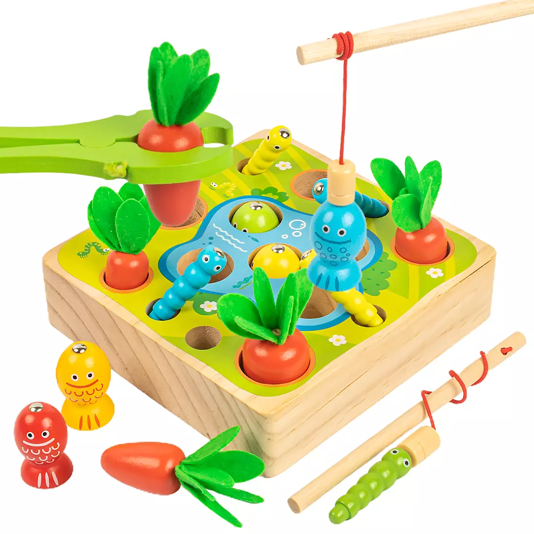 UNIH Wooden Montessori Toys for Toddlers. Fine Motor Skill Toy for 2 3 4 Years Old Boys Girls. Educational Toys of Shape Sorting