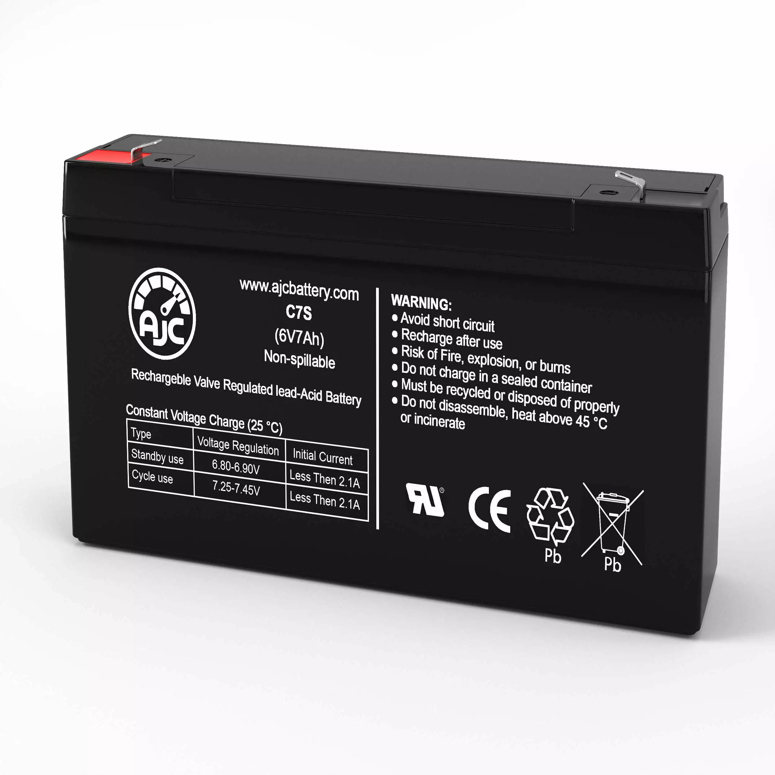 Uenjoy Car 6V 7Ah Ride-On Toy Battery - This Is an AJC Brand Replacement