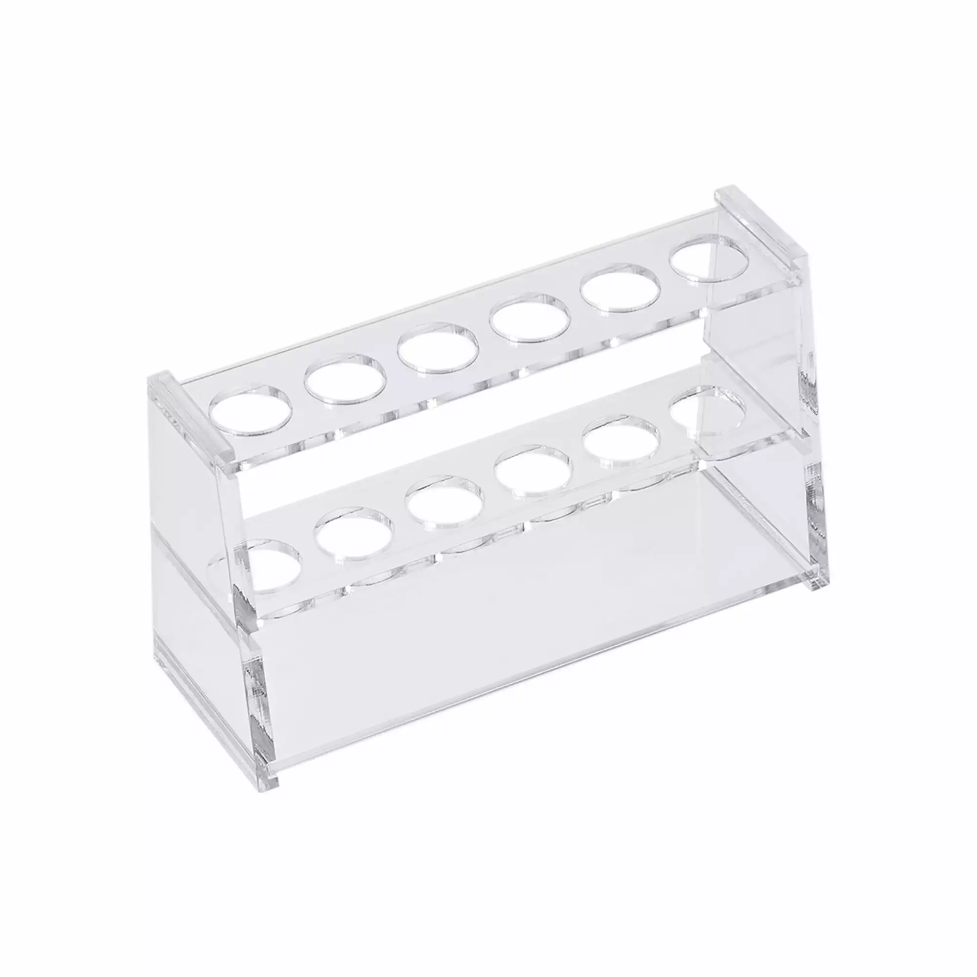 Uxcell Acrylic Test Tube Holder Rack 6 Wells for 10ml Centrifuge Tubes Clear