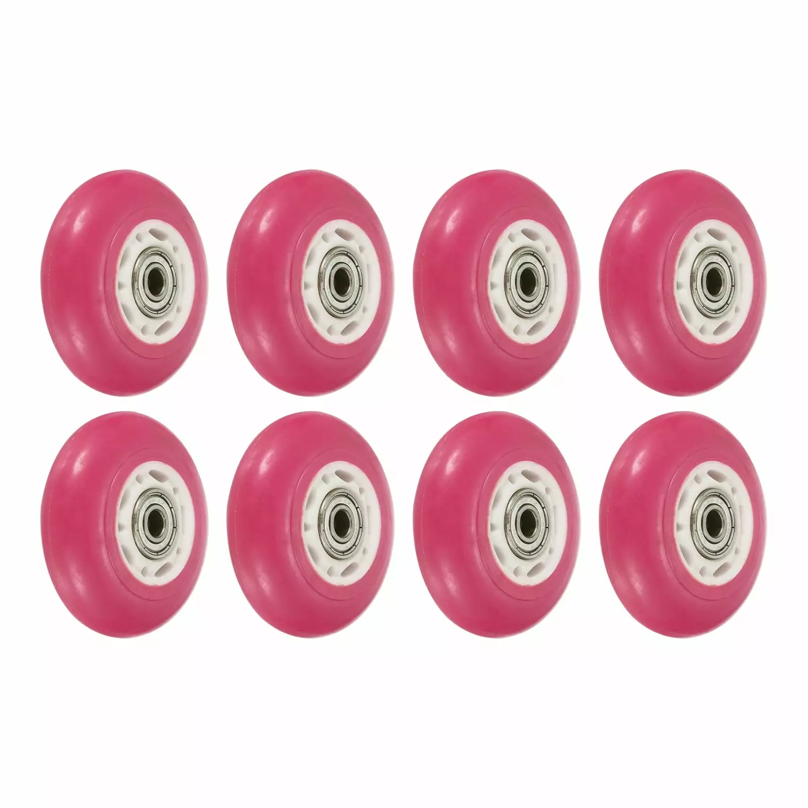 Uxcell Inline Skate Wheels with Bearings 82A Skate Replacement. Pink 8 Pack