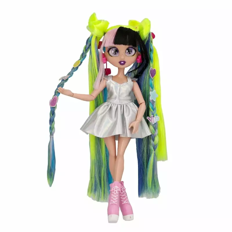 VIP Hair Makeover Megan Fashion Doll. Transformable Hair and Hair Stickers