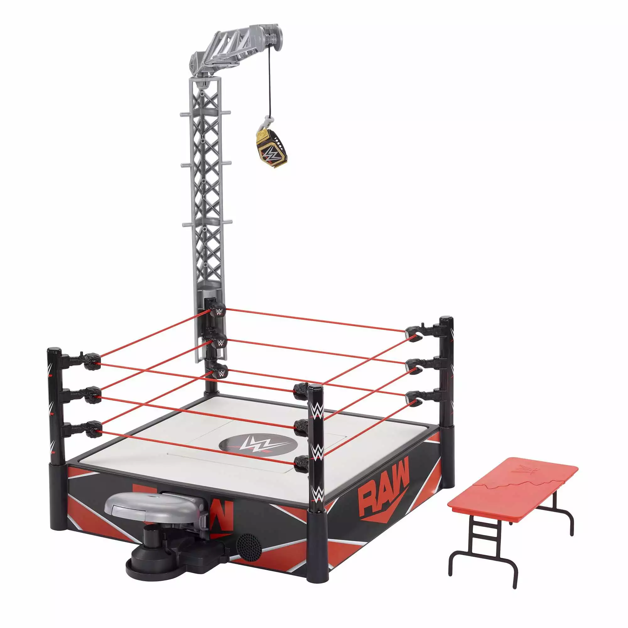 WWE Wrekkin' Kickout Ring with Randomized Ring Count. Launcher. Crane. WWE Championship & Accessories