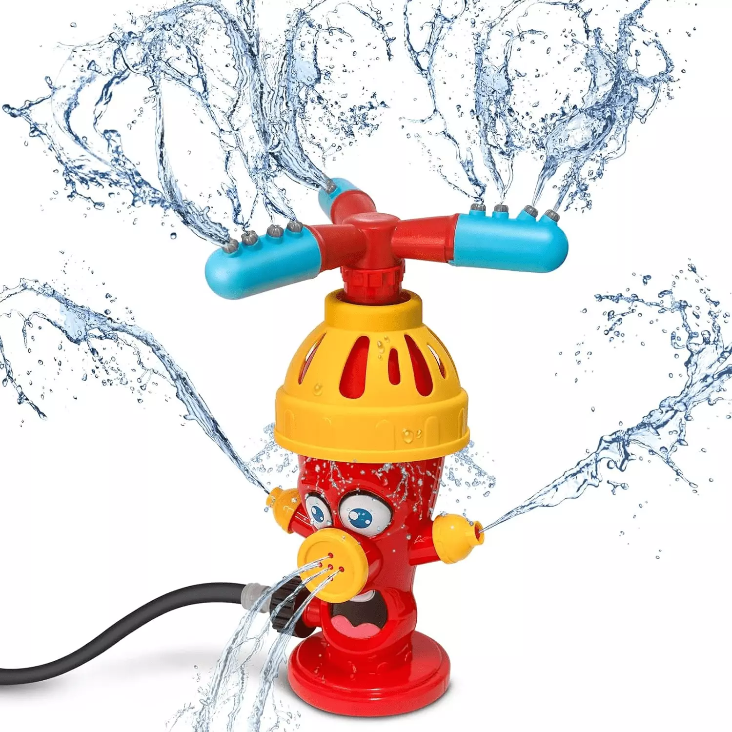 Water Sprinkler Toy for Kids. 360?? Spray Fire Hydrant Sprinkler Toy Play Equipment for Yard Game Summer Water Toy Outdoor Toy Gift for Toddlers Big Kids