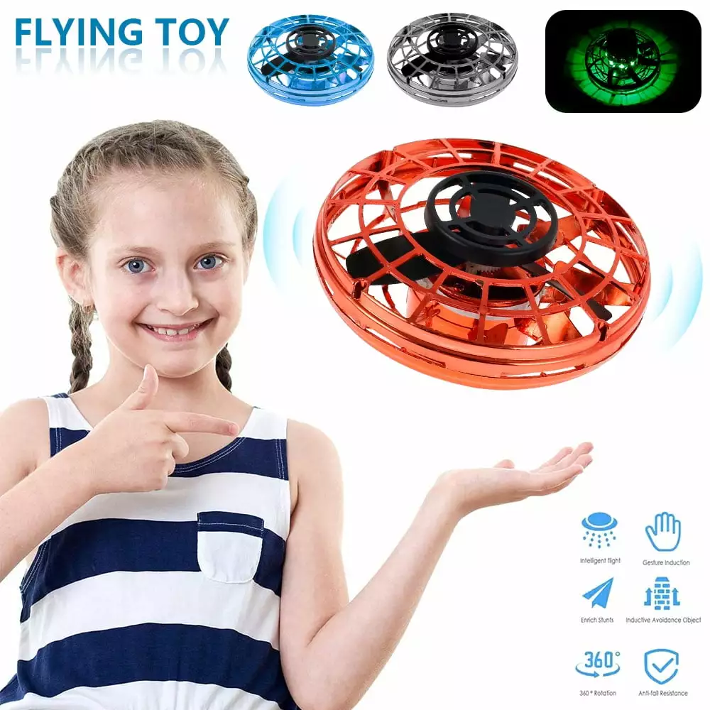 Willstar UFO Flying Ball Mini Drone Toy Infrared Sensor Induction Aircraft Hand-Controlled Helicopter for Kid Gifts