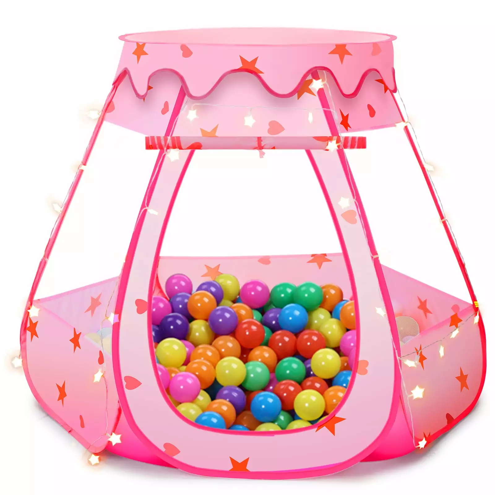 Wilwolfer Baby Ball Pit Toys for 1-3 Years Toddlers Kids Play Tent with 50 Balls Birthday Gift Indoor Outdoor