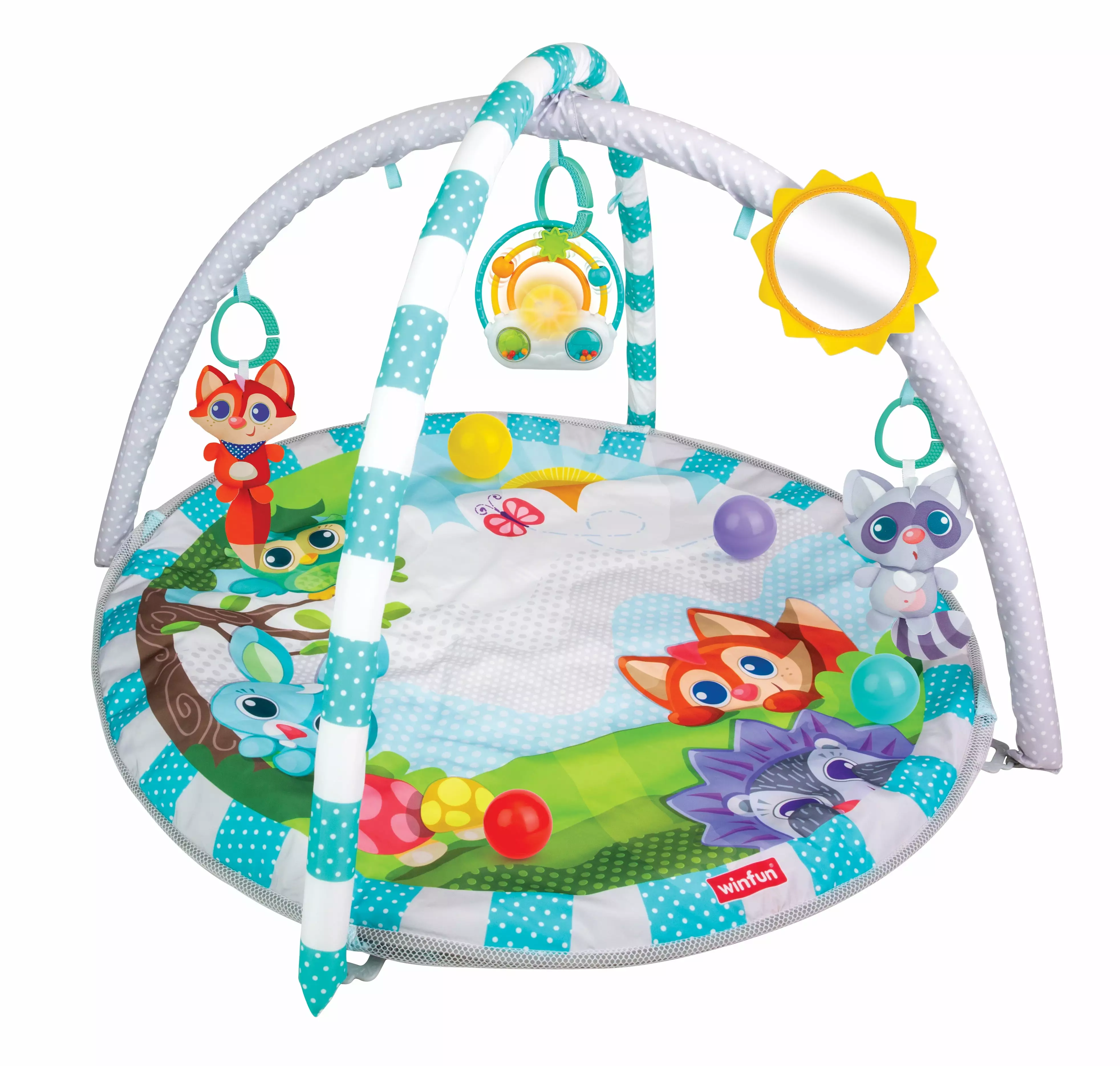 Winfun Play Space Play Gym/Ball Pit - Multi Color - Newborn and up