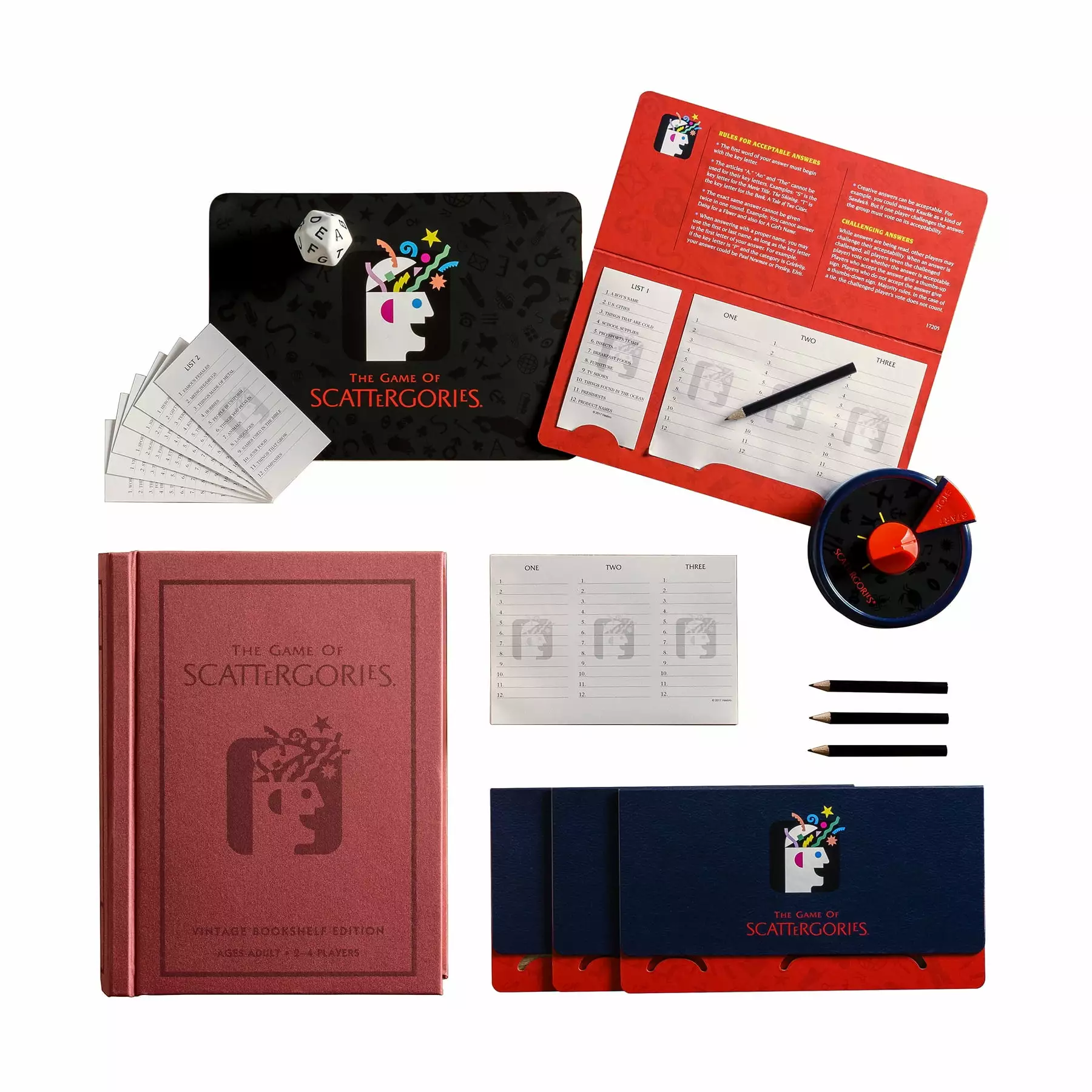 Winning Solutions Scattergories Linen Book Vintage Edition