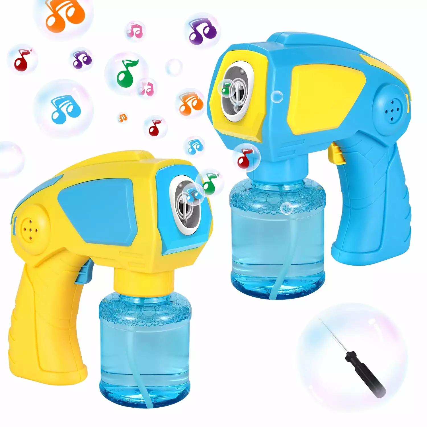 WisToyz Bubble Machine. Pack of 2 Automatic Bubble Blowers for Kids