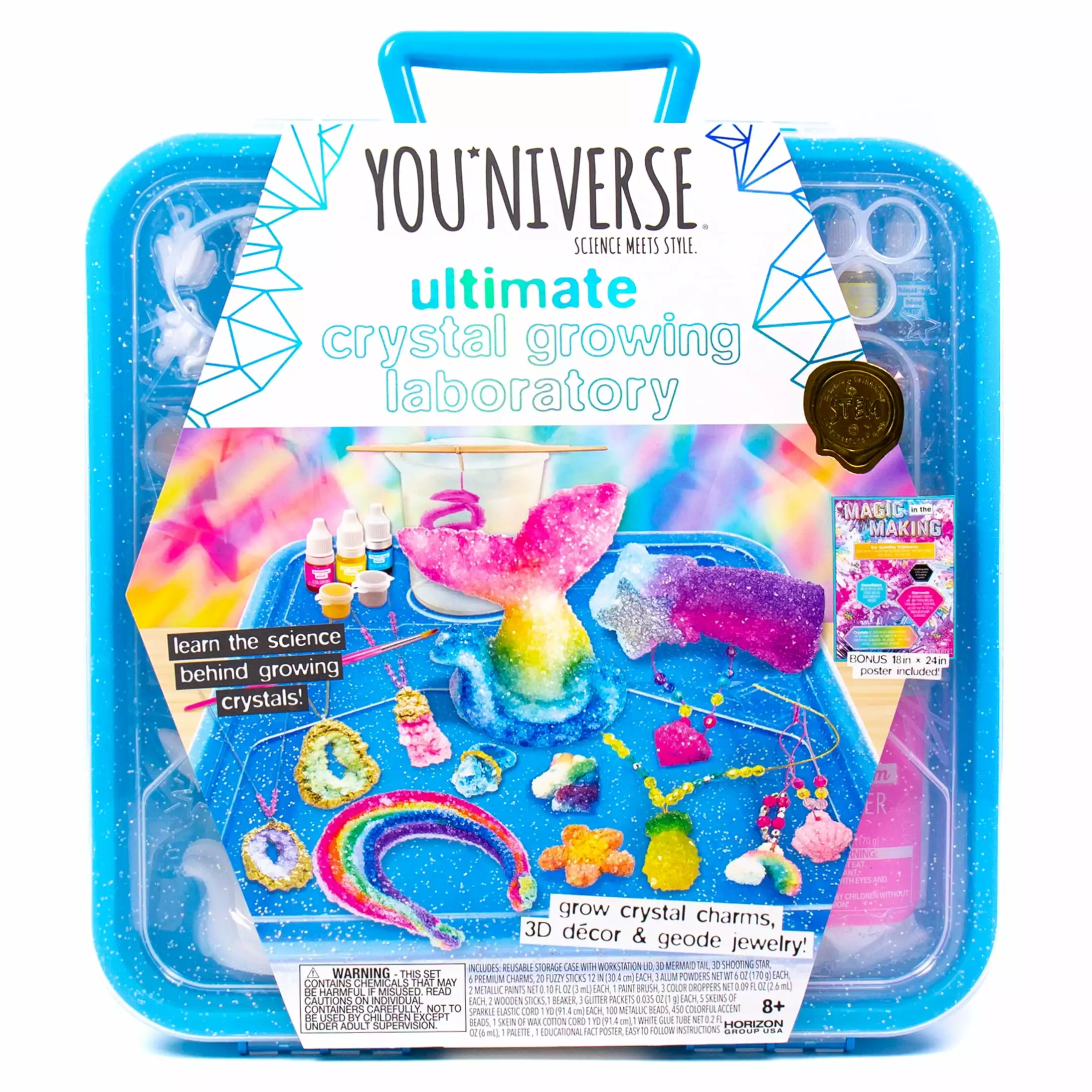 YOUniverse Ultimate Crystal Growing Lab. Science Kit. Boys and Girls. Child. Ages 8+