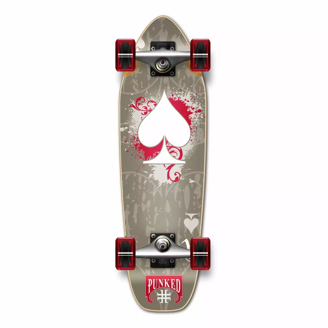 Yocaher Mini Cruiser Ace of Spades Complete - Grey Ace