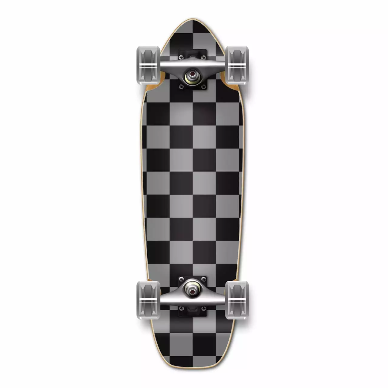 Yocaher Mini Cruiser Complete - Checker Silver