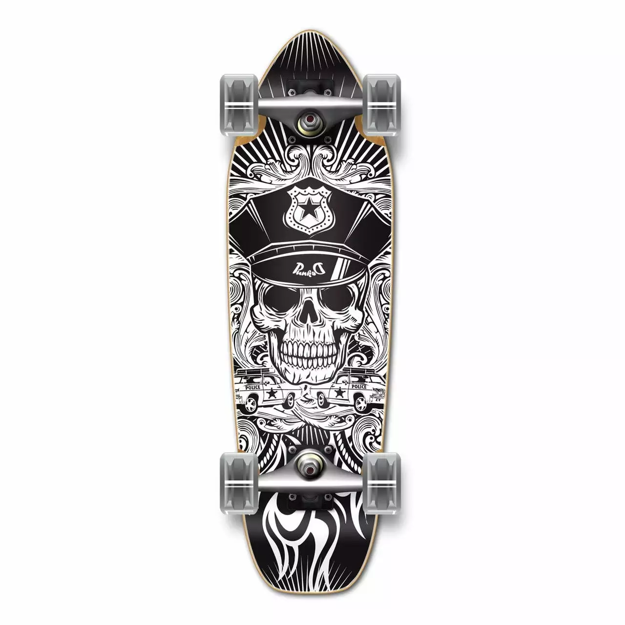 Yocaher Mini Cruiser Skull Cop Complete