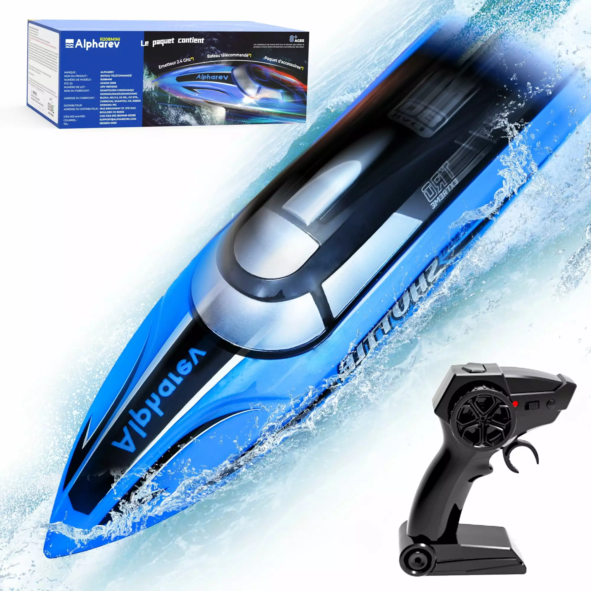 RC Boat for Pools and Lakes. Young Choi's RC Boat for Adults and Kids. 15Km/h RC Boat. 2.4GHz Racing Boats. with Rechargeable Battery. Swimming Pool Toys for Kids Age 3-12