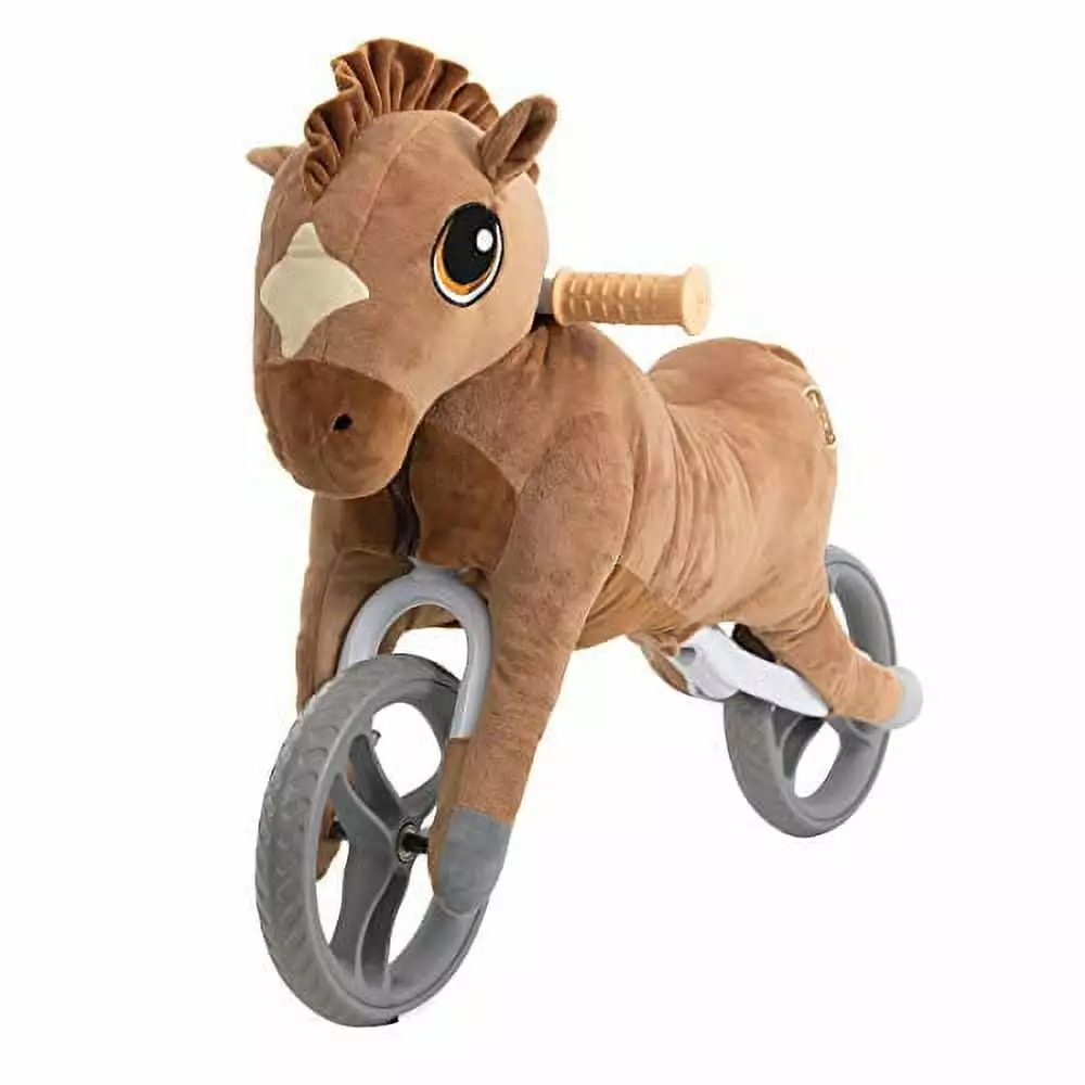 Yvolution My Buddy Wheels Dino Unicorn Horse Balance Bike with Plush Toy | Training Bicycle for Toddlers Age 2 Years +