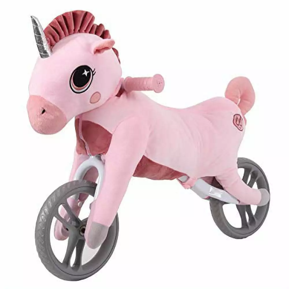 Yvolution My Buddy Wheels Dino Unicorn Horse Balance Bike with Plush Toy | Training Bicycle for Toddlers Age 2 Years +