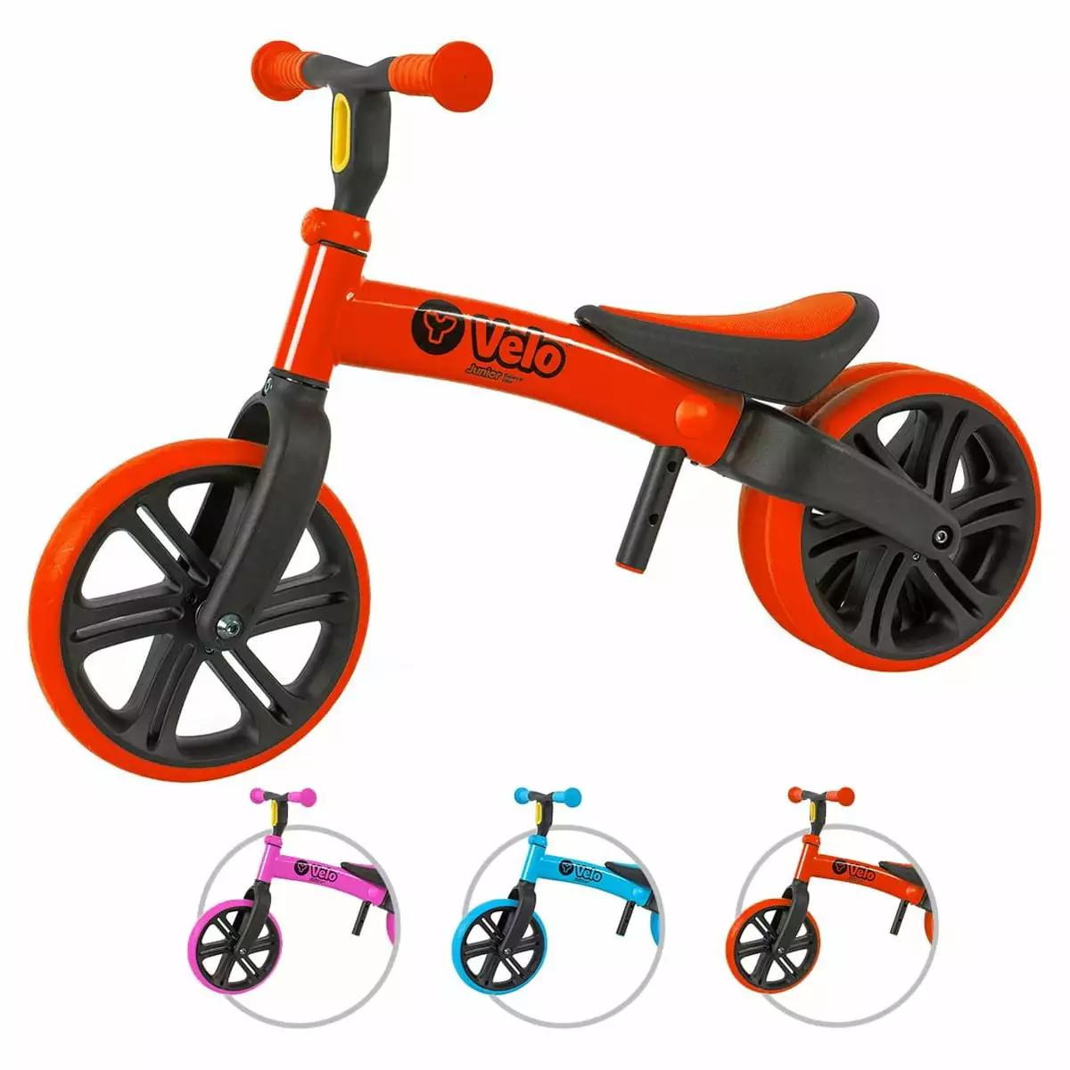 Yvolution Velo Toddler Balance Bike 9'' Wheel (Red) Boys and Girls. 18 Months to 3 Years Old