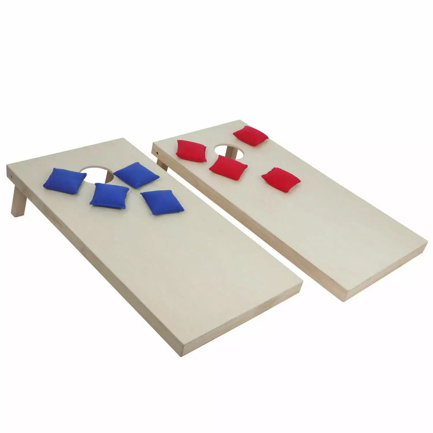 ZENSTYLE 4FT x 2FT Wood Cornhole Bean Bag Toss Game Set with Carry Case