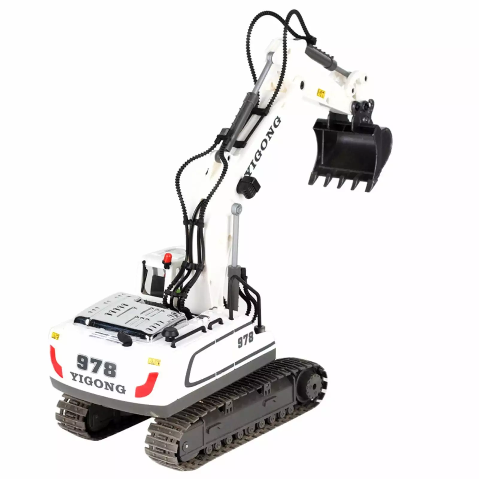 ZiSUGP 11 Channel Full Functional Remote Control Excavator Construction Excavator Toy With 2.4Ghz And Metal Shovel Build Engine for Toddlers