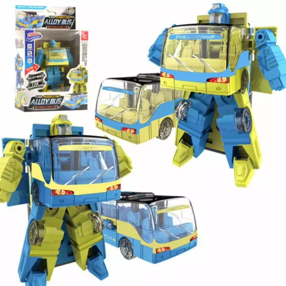 GYRATEDREAM Transform Robot Toys for Kids Boys. Bus Transform into Robot. Assemble Car Toys for Boys Toddler