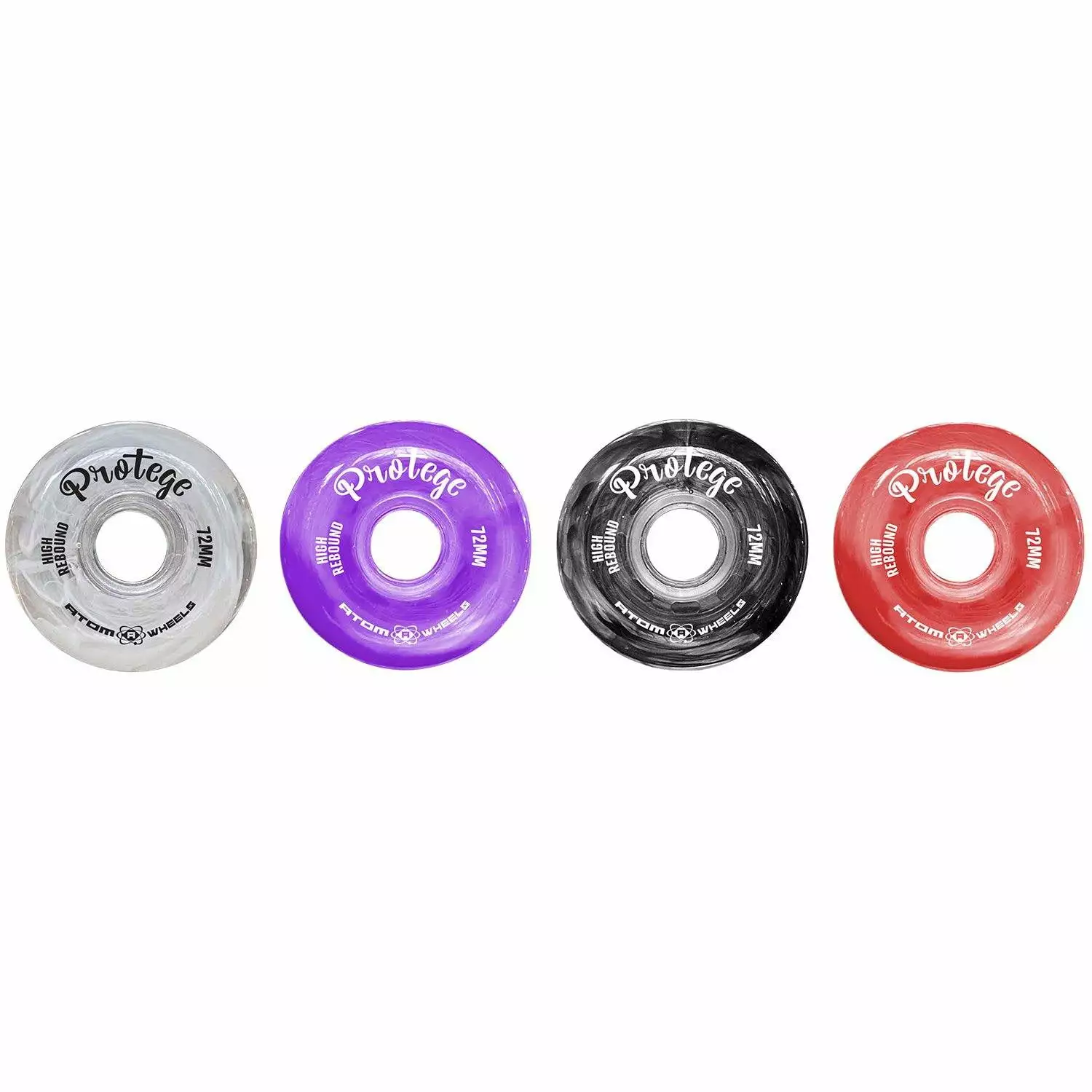 Atom Inline Outdoor Wheels - Protege High Rebound (Smoke Black. Diameter 68mm)