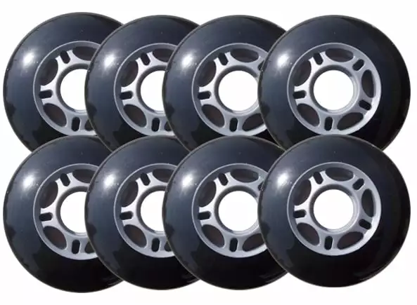 FRONT ROCKER Rollerblade Inline Skate Wheels Set