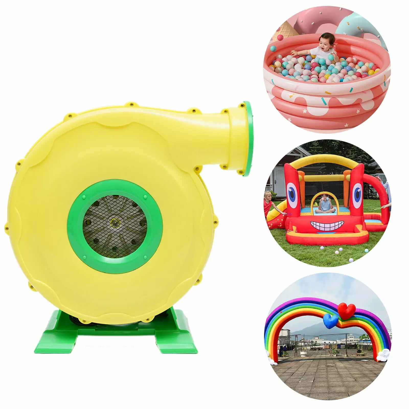 Fichiouy 450W Inflatable Bounce House Blower Jumper Castle Fan Air Blower 3300rpm 0.6HP