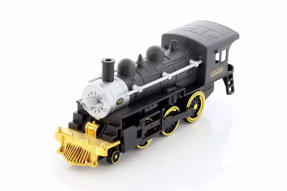 Classic Steam Engine Train. Black with Gold and Silver - 9937BD - Diecast Model Toy Car (Brand New but NO BOX)