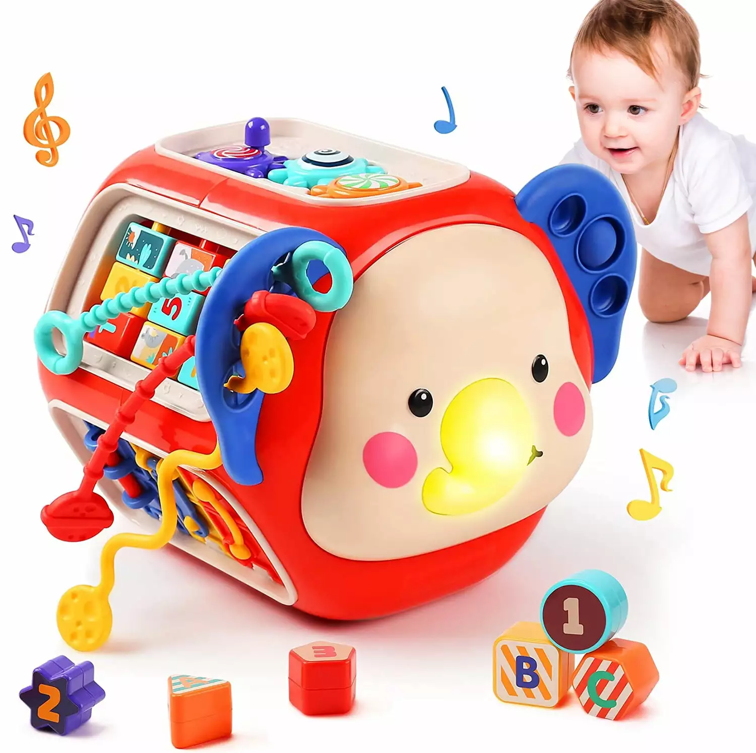 iYofe Kids Baby Activity Cube with Music. 20 in 1 Baby Toys for 1 2 Year Old Girls Boy Gifts. Montessori Toys for Toddlers First Birthday Gift. Educational Learning Boy Toys 12-18 Months