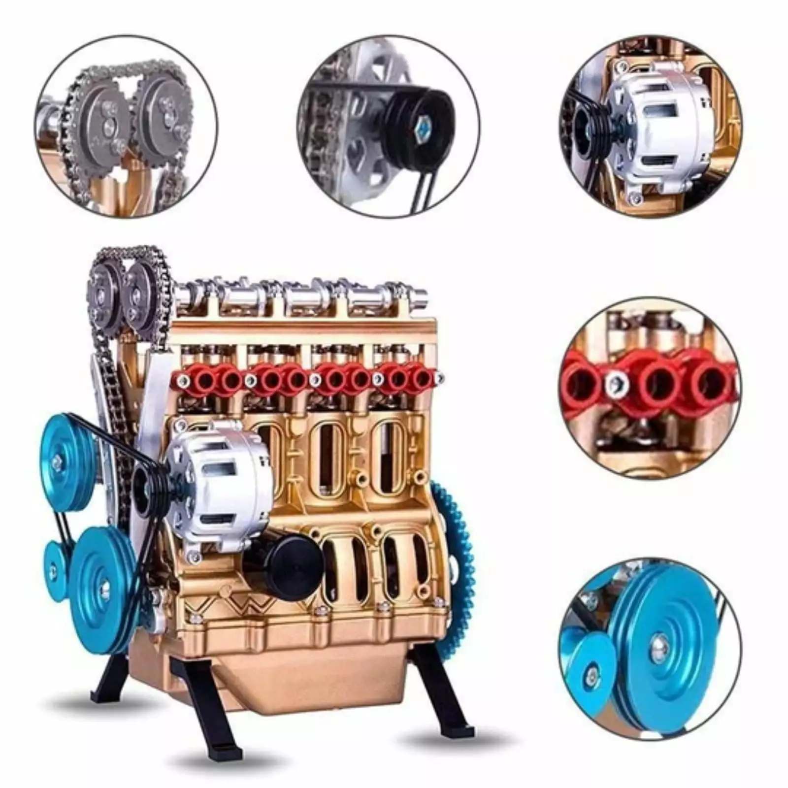 zttd engine model desktop engine. 4-cylinder- car engine model building kit adult mini diy engine model toy